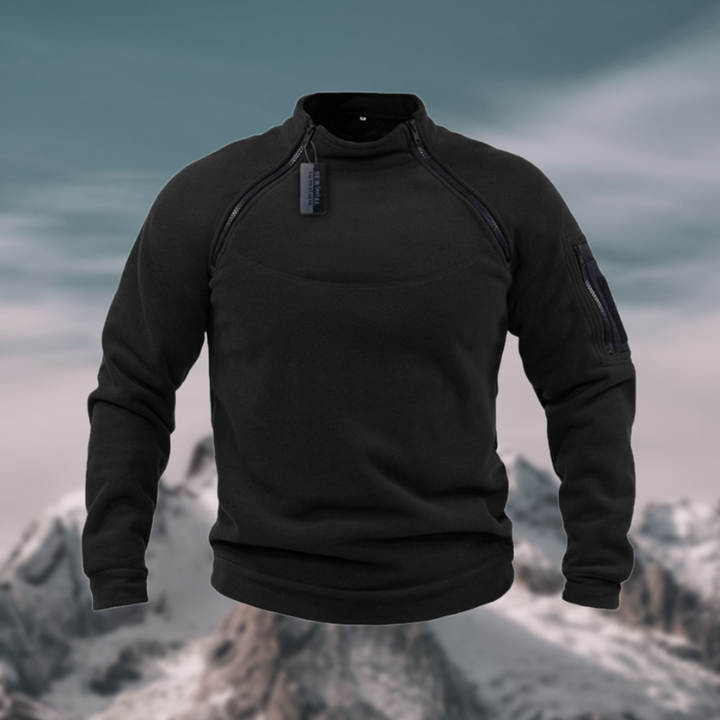 Fall/winter men's quarter zip mock neck sweater, a versatile tactical pullover in multiple colors.