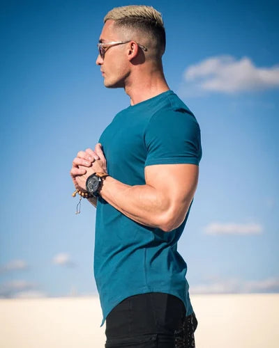 Men's Deep Cut Essential T-Shirt, athletic fit & comfortable for daily wear.