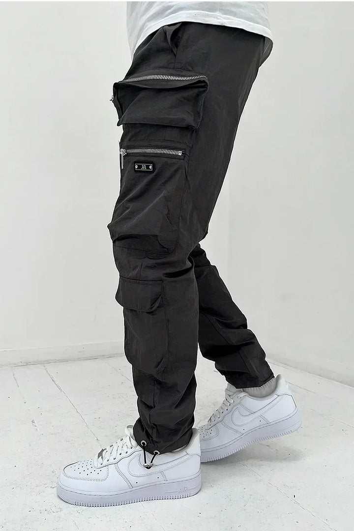 Men's durable cargo pants with multiple utility pockets, comfortable fit, ideal for outdoor wear & everyday style.