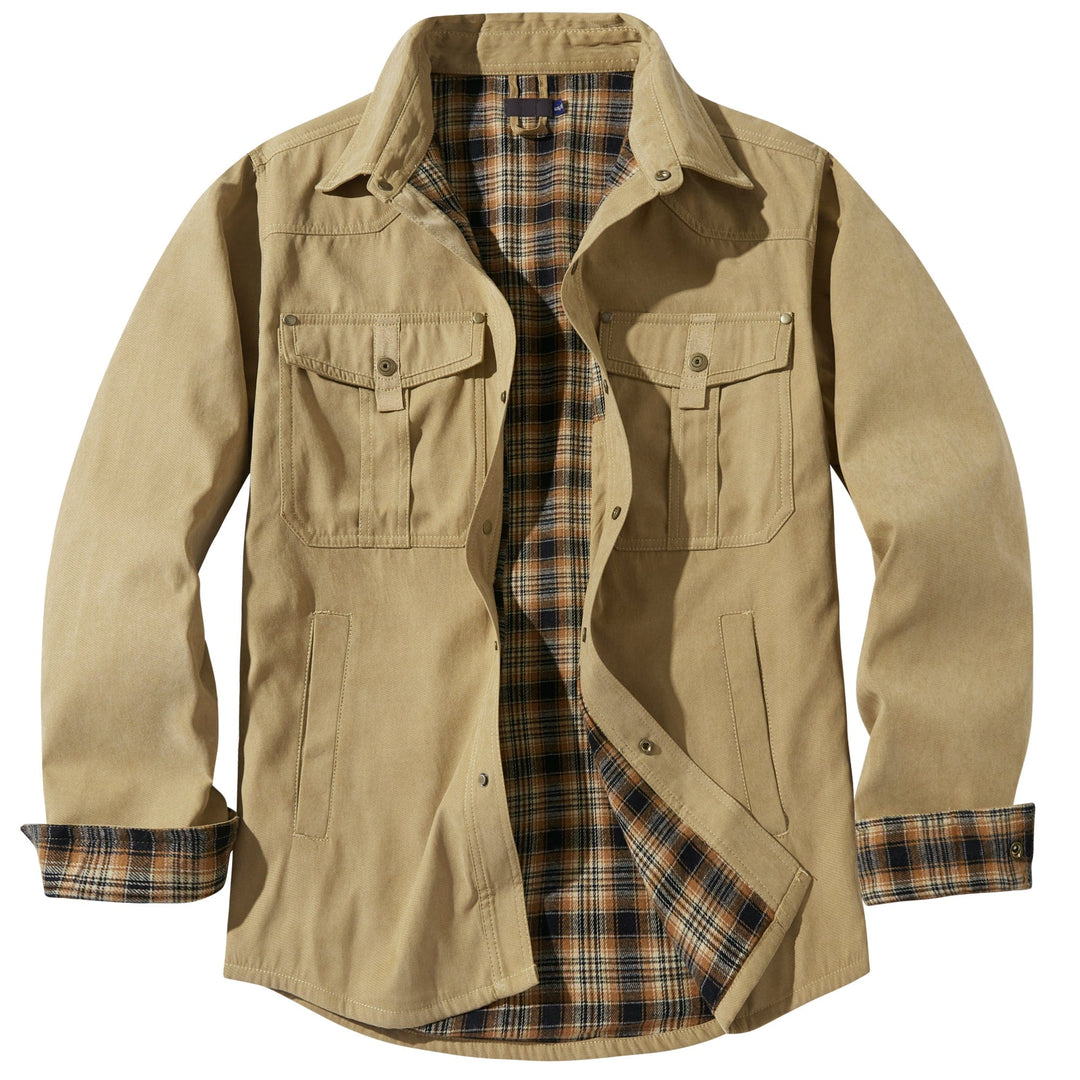 Men's heavy outdoor jacket, perfect for extreme weather, offering warmth & durability.