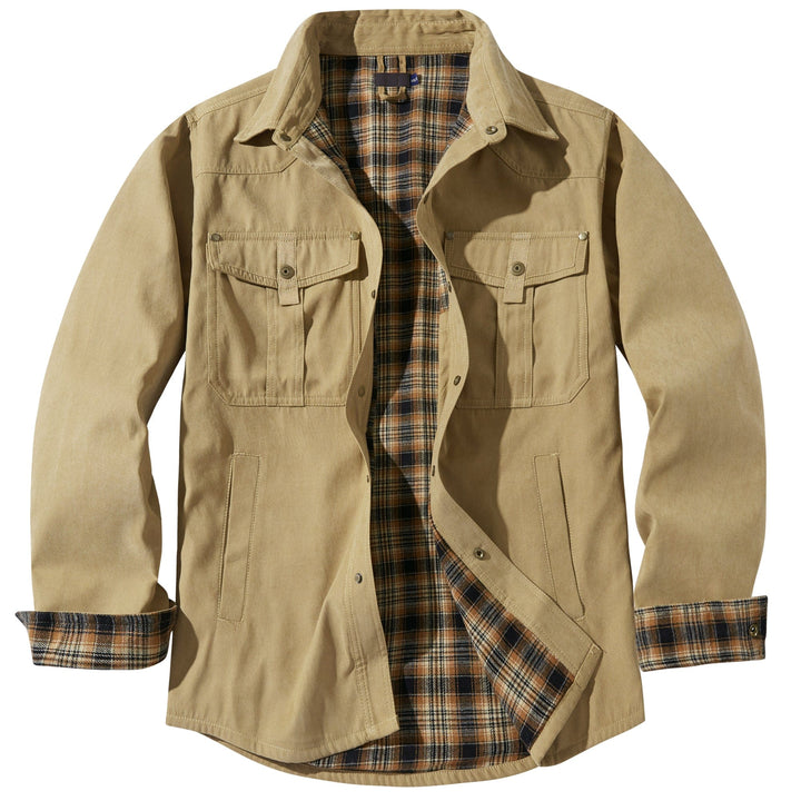Men's heavy outdoor jacket, perfect for extreme weather, offering warmth & durability.