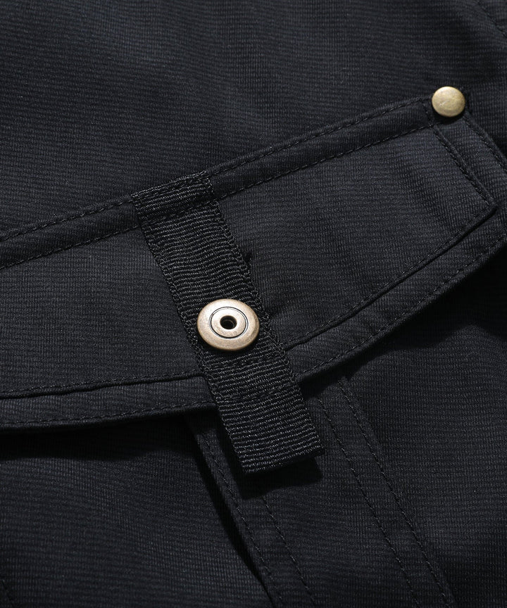 Men's insulated jacket, designed for maximum warmth & protection in various outdoor settings.