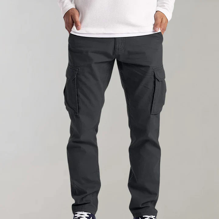 Men's fashionable brown cargo pants, versatile for casual and outdoor adventures