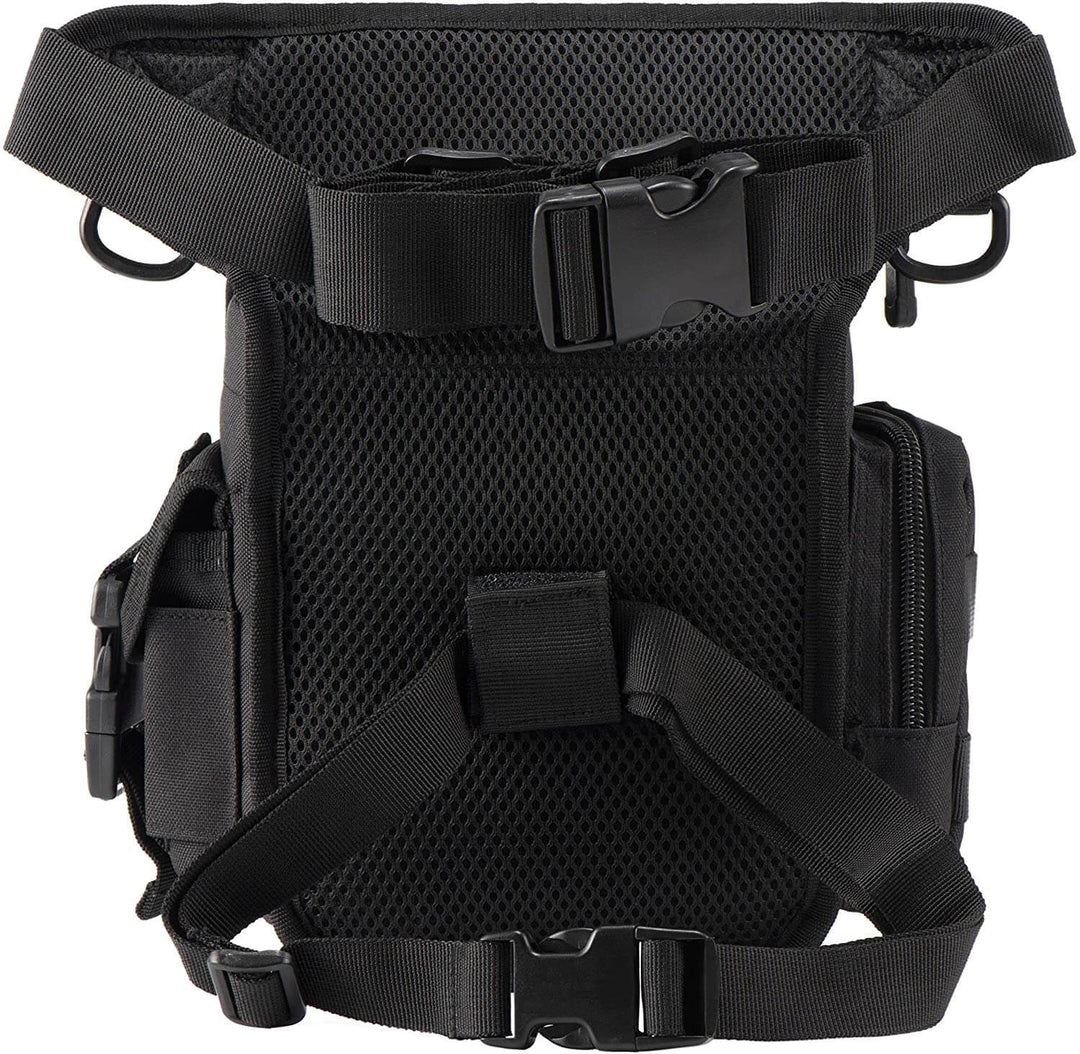 Rugged men's tactical drop leg bag, water-resistant & durable multi-pocket design for active lifestyles.