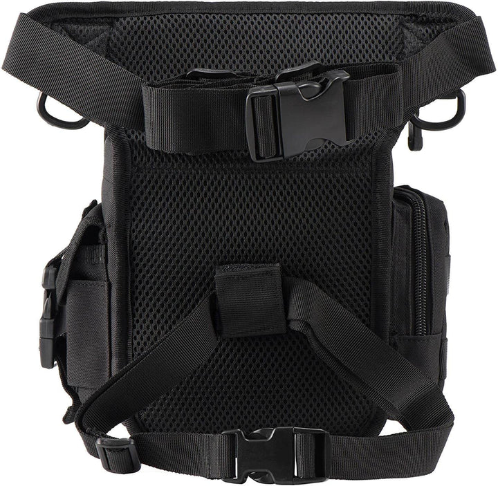 Rugged men's tactical drop leg bag, water-resistant & durable multi-pocket design for active lifestyles.