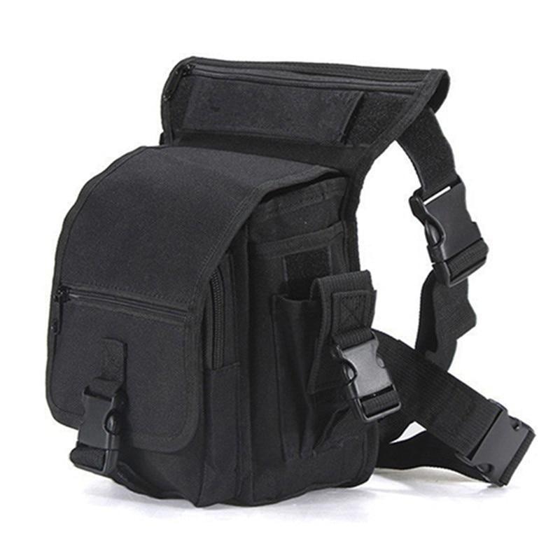 Versatile men's tactical hip bag, a durable water-resistant drop leg pouch for outdoor & motorcycle gear.