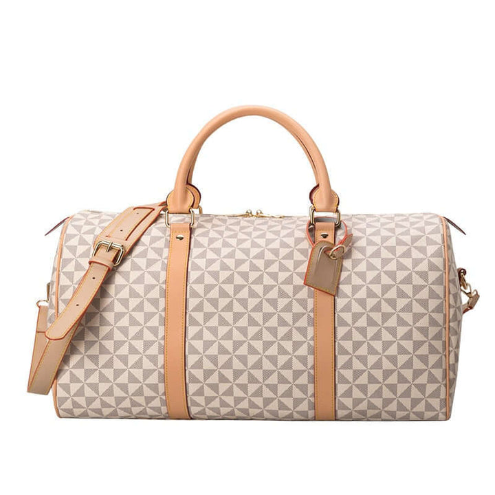 Men's spacious faux leather duffel bag, durable travel gear for stylish and organized journeys.
