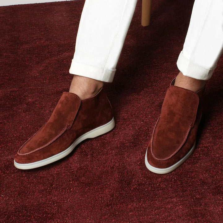 Men's casual footwear: slip-on, comfortable, and versatile for modern everyday fashion.