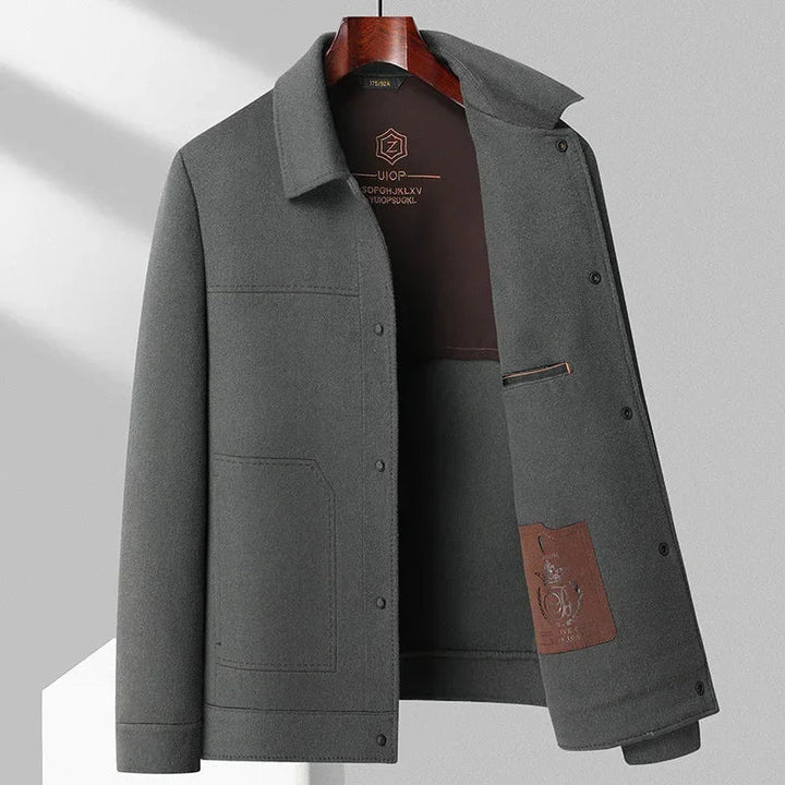Stylish men's fall/winter jacket. Classic elegant design, perfect versatile outerwear for smart casual everyday.