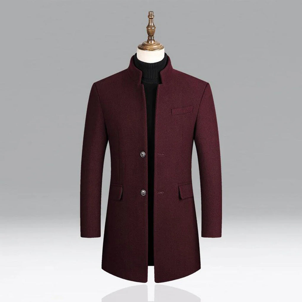 Men's elegant classic formal overcoat in a timeless tailored design, perfect for business and winter outerwear.