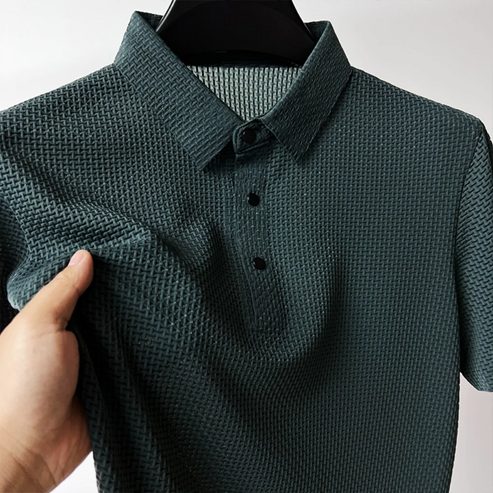 Men's fashion elegant polo shirt, a comfortable short-sleeve top ideal for summer casual wear and everyday style.
