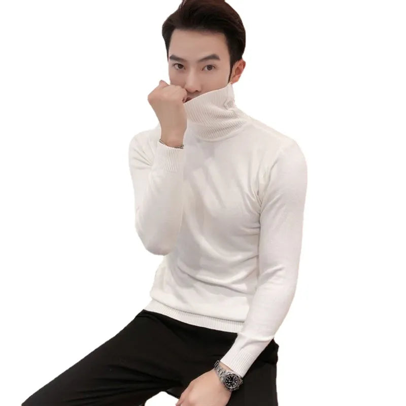 Men's elegant turtleneck sweater, perfect for stylish winter fashion.