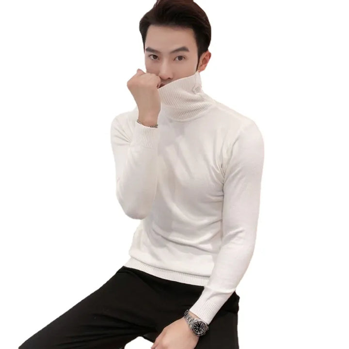 Men's elegant turtleneck sweater, perfect for stylish winter fashion.
