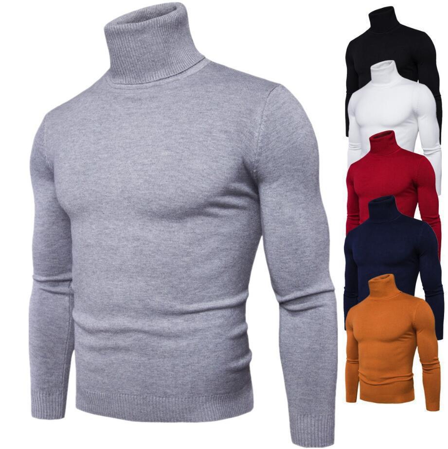 Men's warm turtleneck sweater, perfect for cozy winter fashion.