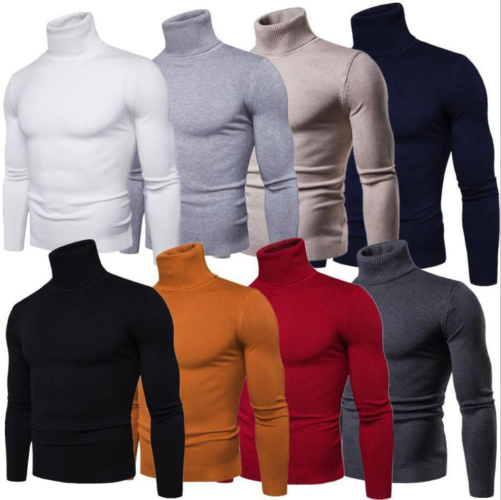 Classic men's turtleneck sweater, offering elegant style and comfort.