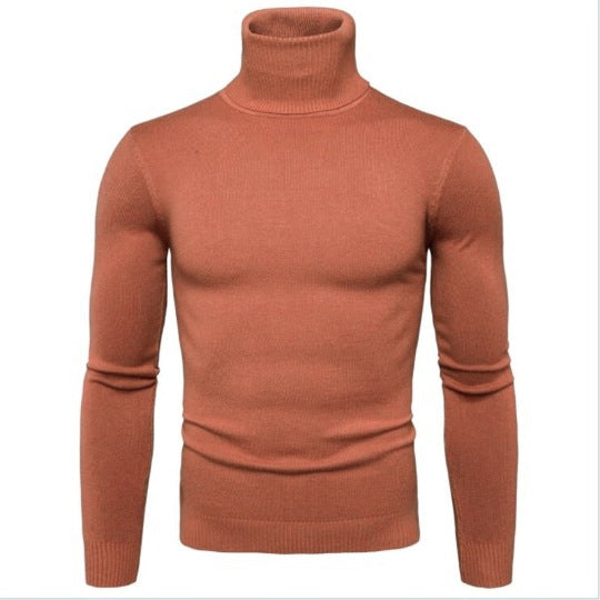 High-neck men's sweater, offering warmth & an elegant, stylish silhouette.
