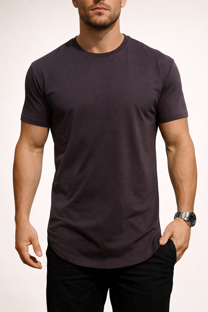 Classic men's short sleeve t-shirt, a versatile everyday essential. Comfortable basic tee for layering or casual wear.