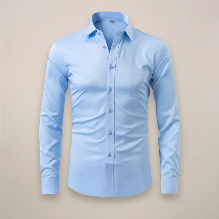 Classic men's tailored button-up shirt in a spring color, mensapparel