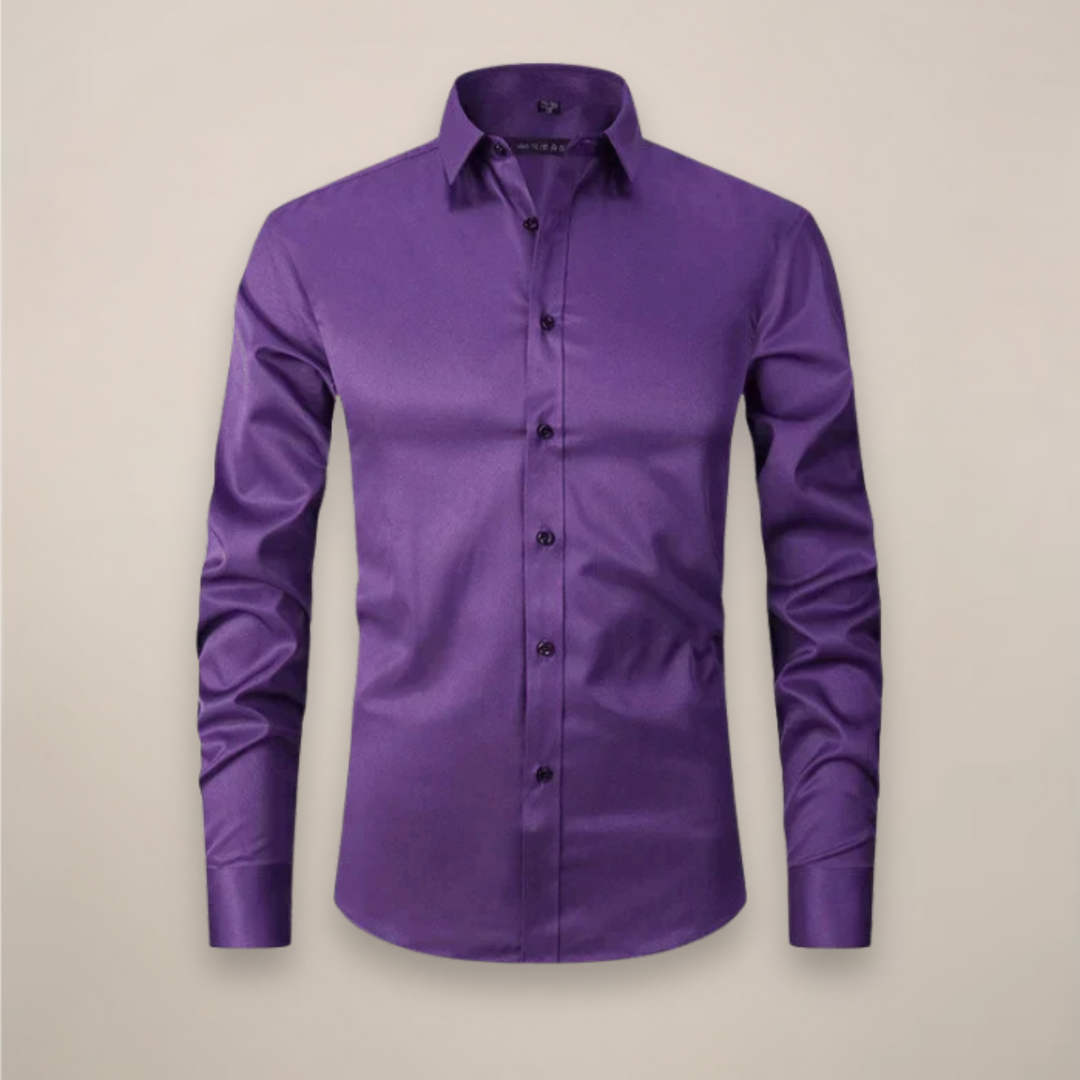 Modern men's tailored long sleeve shirt, a key spring fashion item, mensapparel