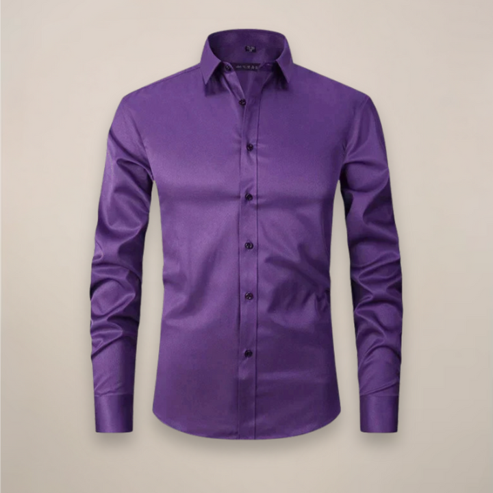 Modern men's tailored long sleeve shirt, a key spring fashion item, mensapparel