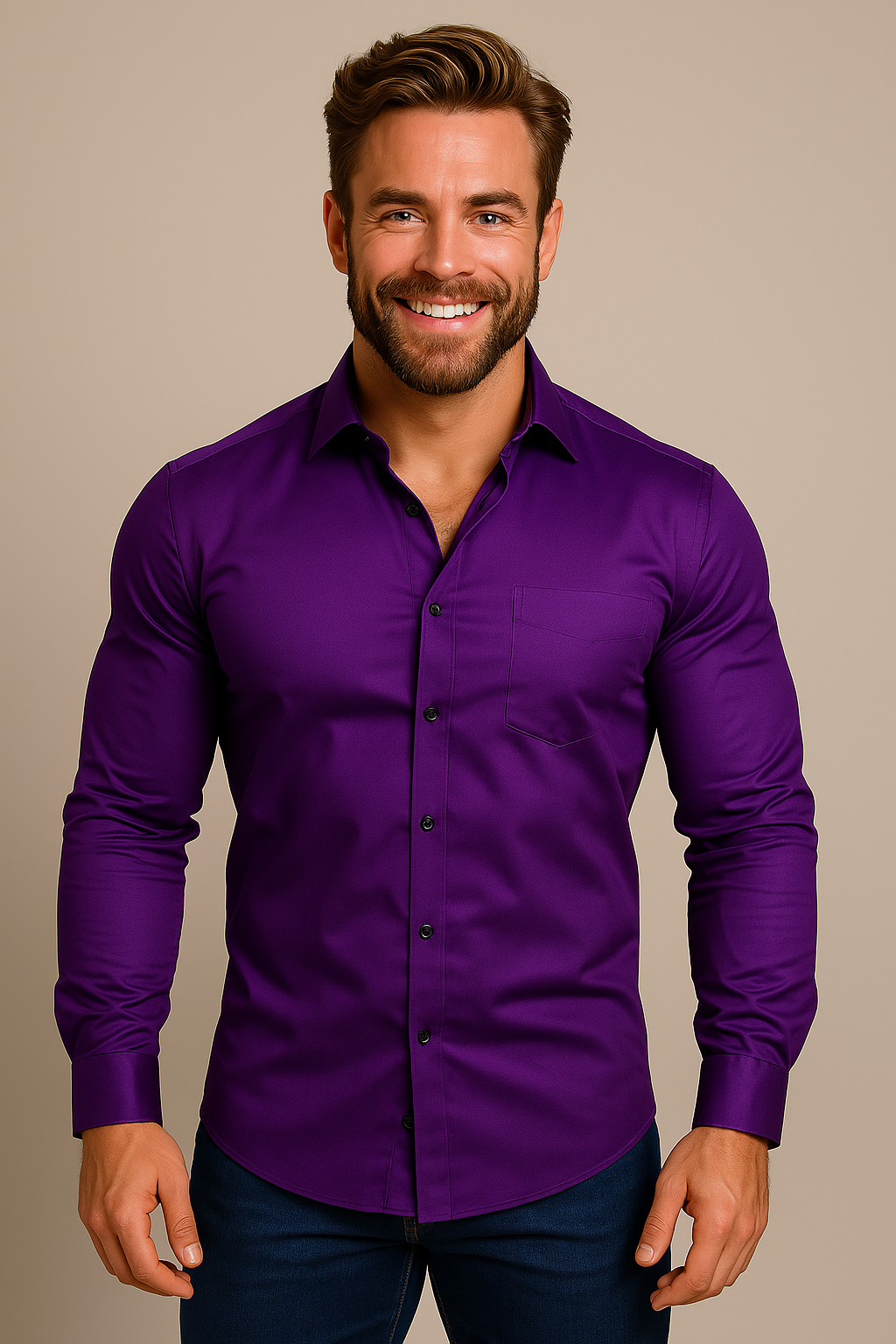 Durable men's everyday tailored shirt, built for lasting spring wear, mensapparel