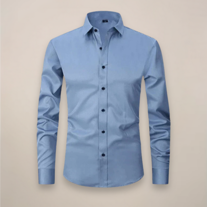 Long sleeve men's tailored spring shirt, ideal for various settings, mensapparel
