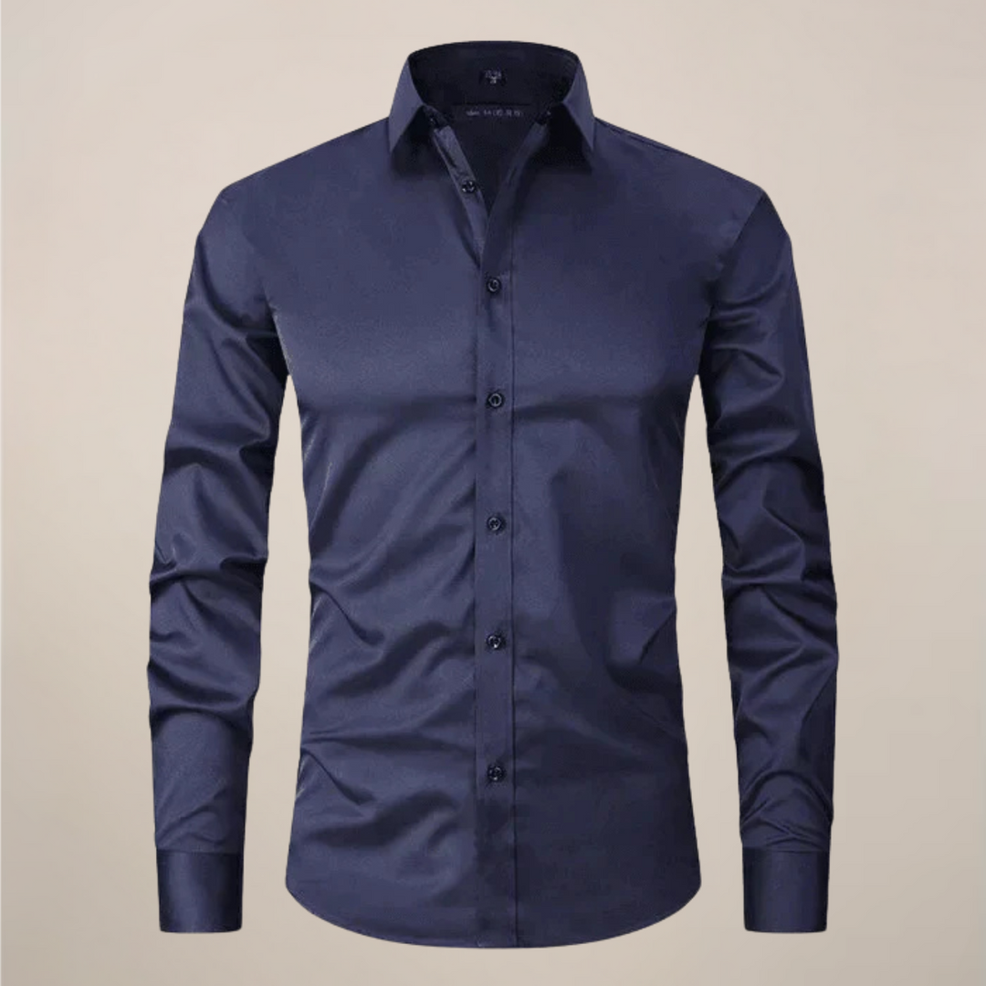 Men's tailored spring shirt with subtle texture, great for everyday fashion