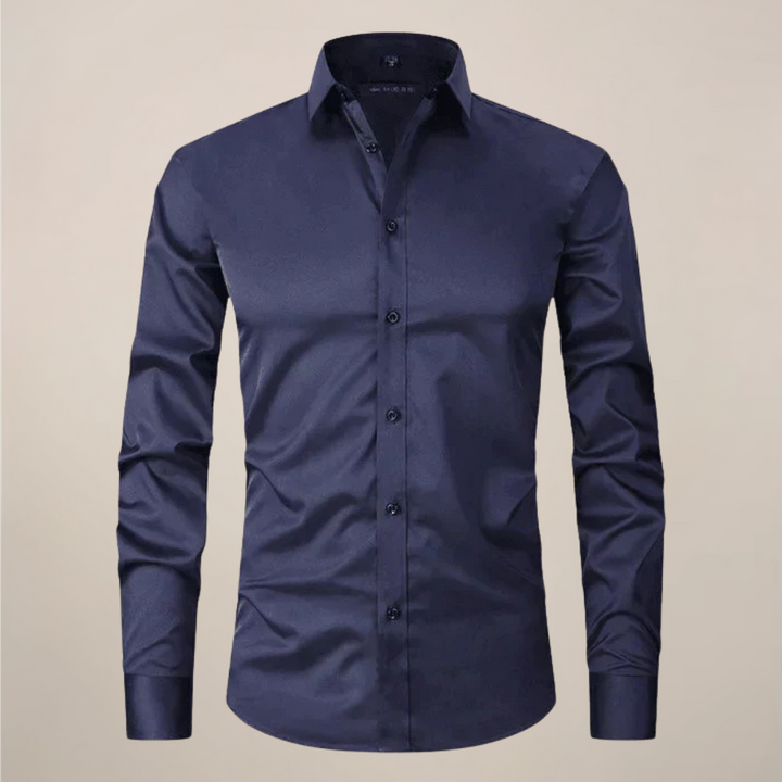 Men's tailored spring shirt with subtle texture, great for everyday fashion