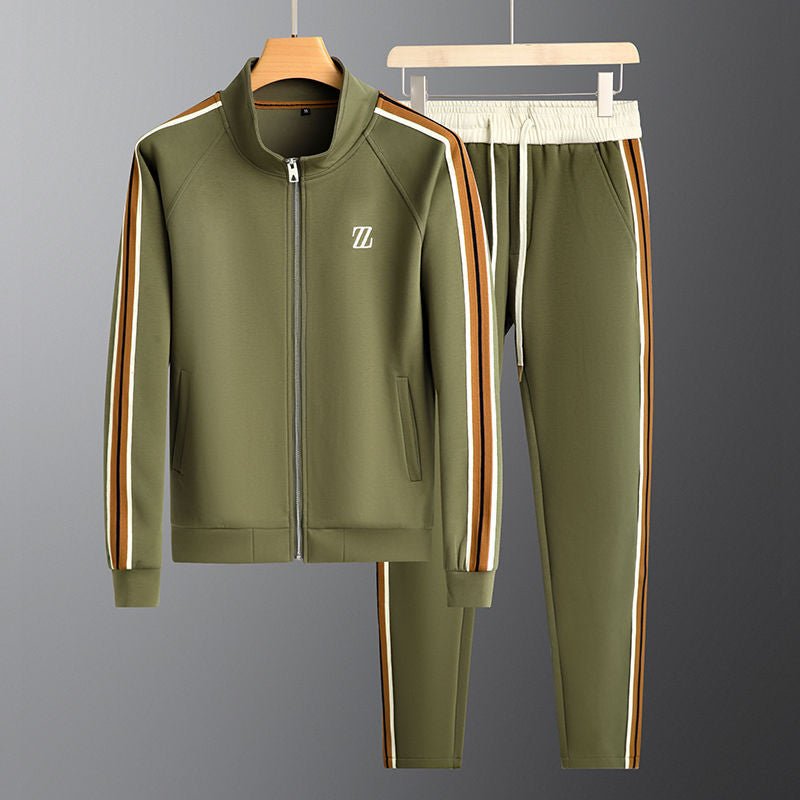 Men's activewear tracksuit set. Flexible performance gear for gym, sports & casual comfort.