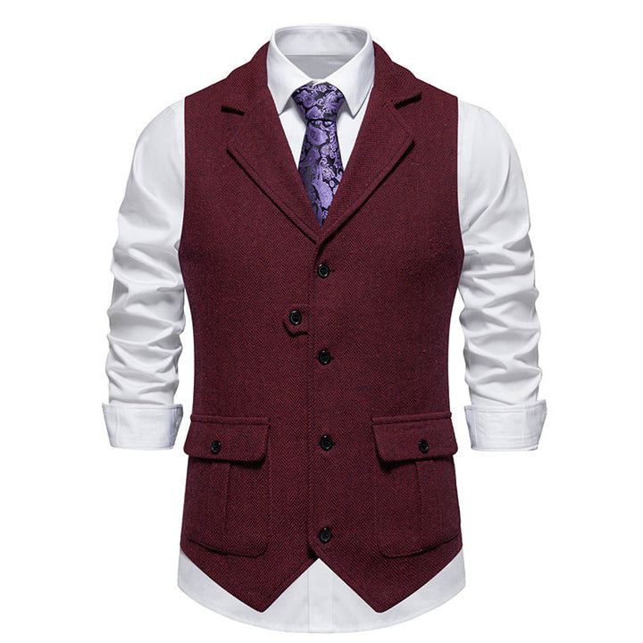 Classic men's dress vest, versatile for wedding celebration and daily office professional attire.