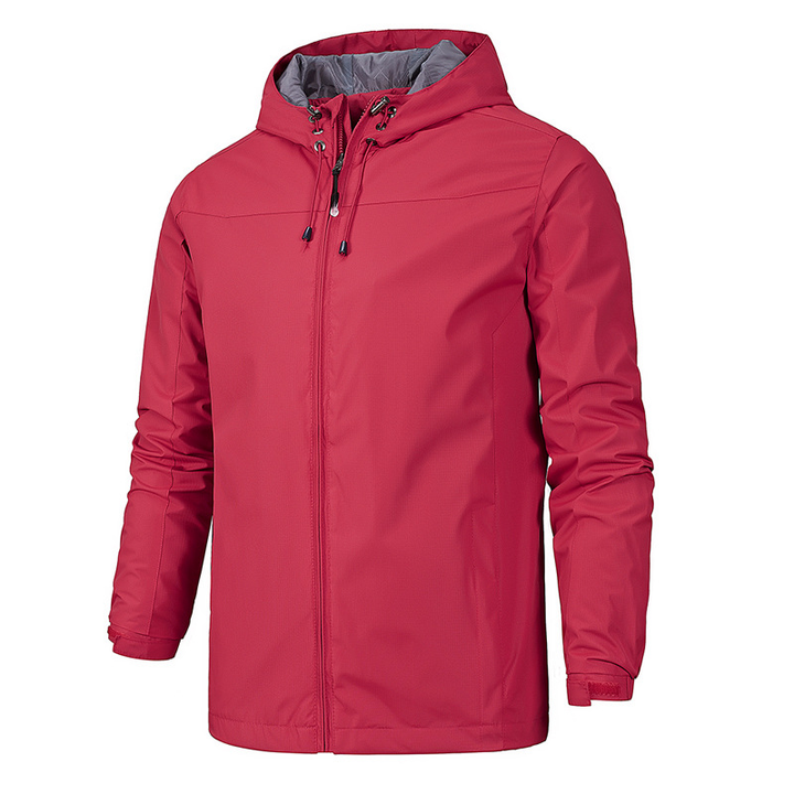 Men's full zip hooded jacket for everyday comfort & style, perfect for casual layering & outdoor wear.