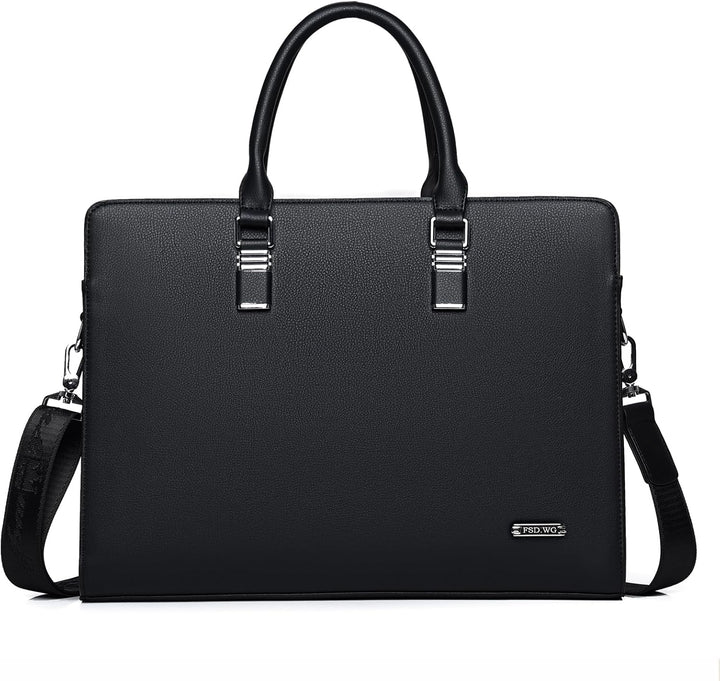 Executive men's genuine leather business bag, featuring smart multi-compartment organization.