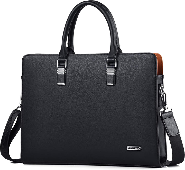 Versatile men's leather messenger bag, perfect for both business and daily work.