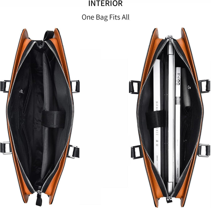 Classic men's leather briefcase, professional and multi-functional for business needs.
