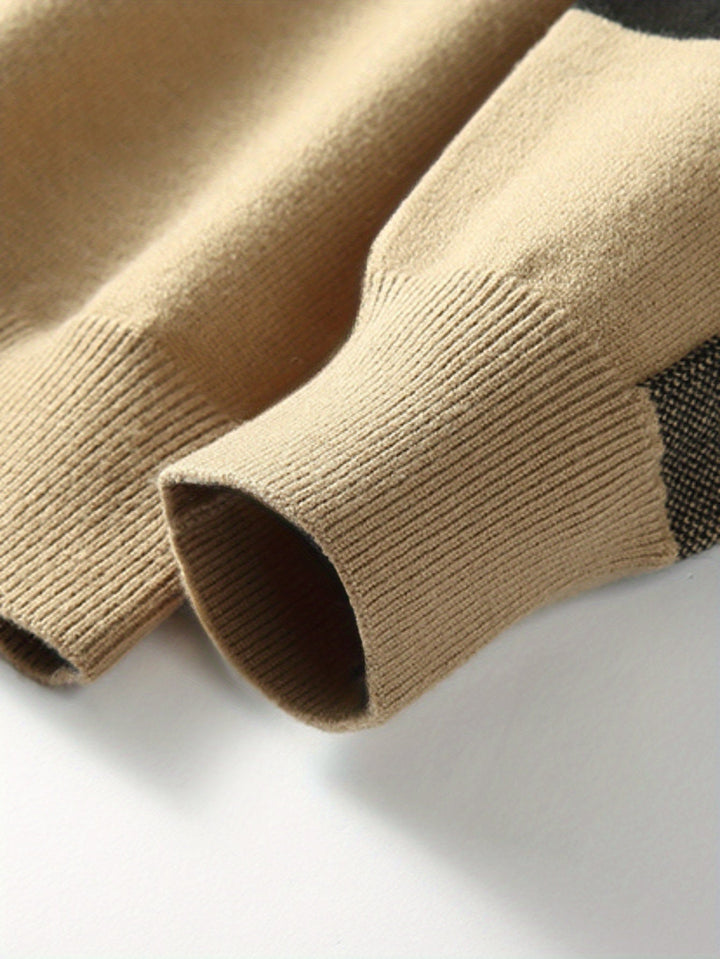 Close-up of buttons on a men's handcrafted cardigan, showcasing elegant detail & quality craftsmanship.