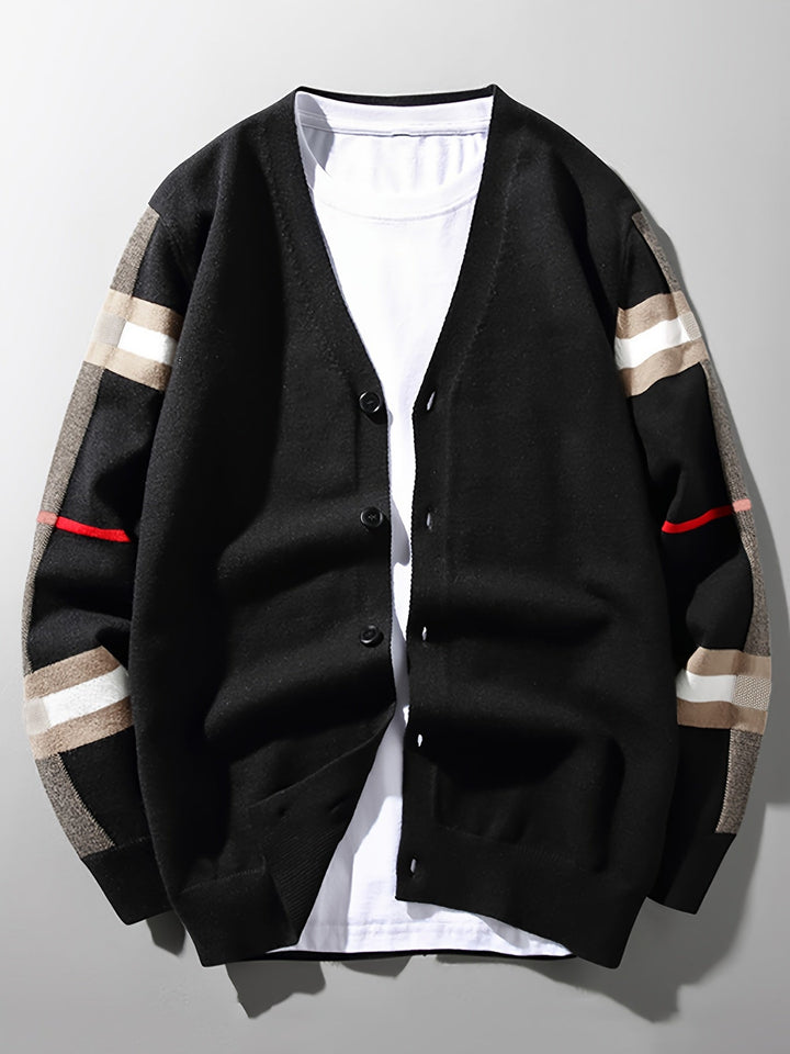 Classic men's button sweater, handcrafted for comfort and sophisticated, elegant everyday style.