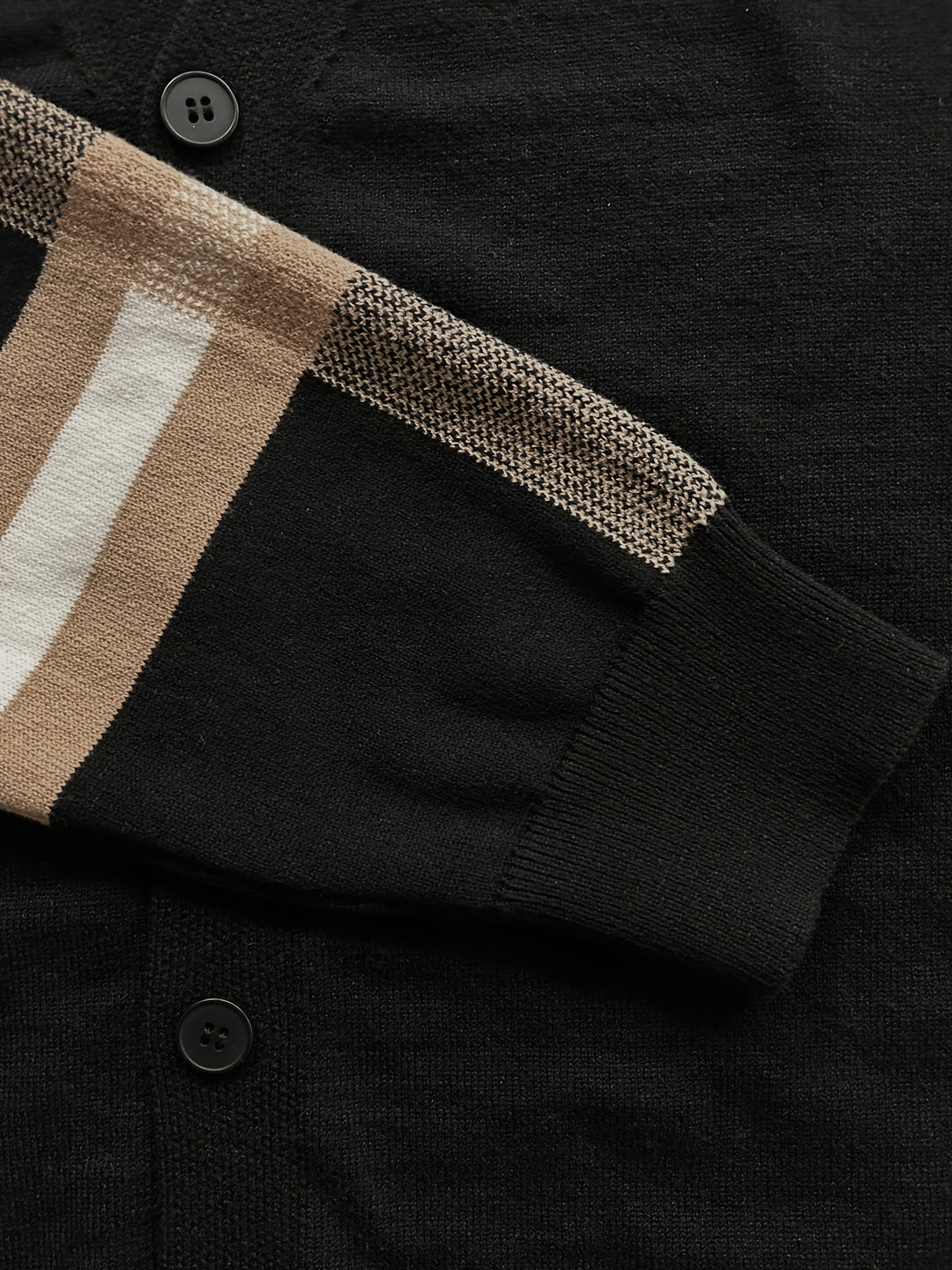 Timeless men's handcrafted button cardigan, providing sophisticated comfort & versatile style.