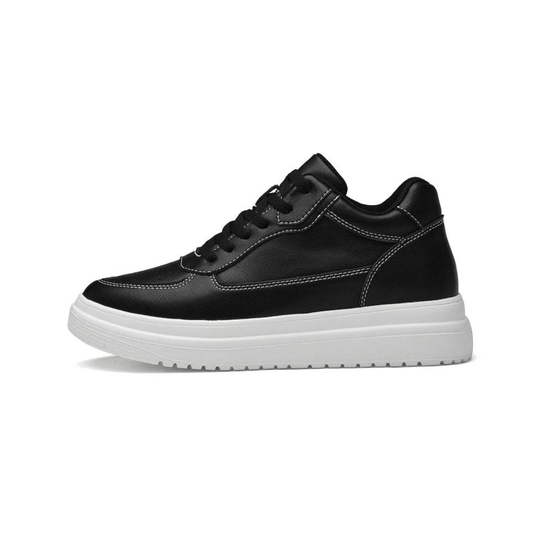 Durable men's athletic sneakers, designed for comfort and an invisible height boost, casual style.