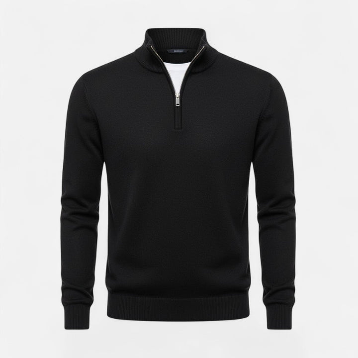 Casual men's Heritage V-Neck Zipper Pullover, ideal for daily wear & layering.