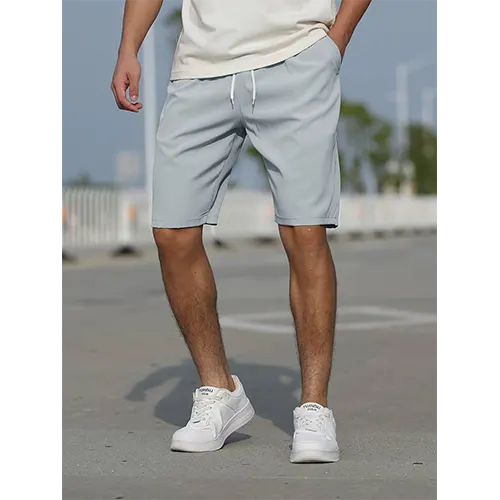 Men's high waist summer shorts, breathable & comfortable for casual wear.