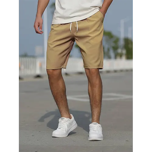 Lightweight men's summer shorts, high waist fit, perfect for beach & daily wear.