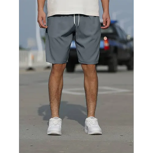 Stylish men's high waist shorts, lightweight & comfortable for summer fashion.