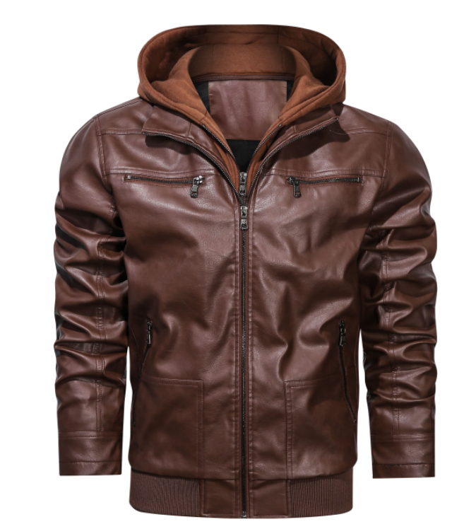 Men's hooded bomber jacket, versatile outerwear for fall & winter, featuring a stylish zip-up design.