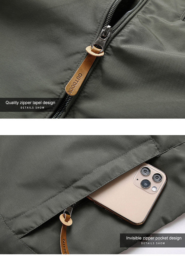 Comfortable men's hooded jacket for casual wear, perfect for everyday adventures & versatile style.
