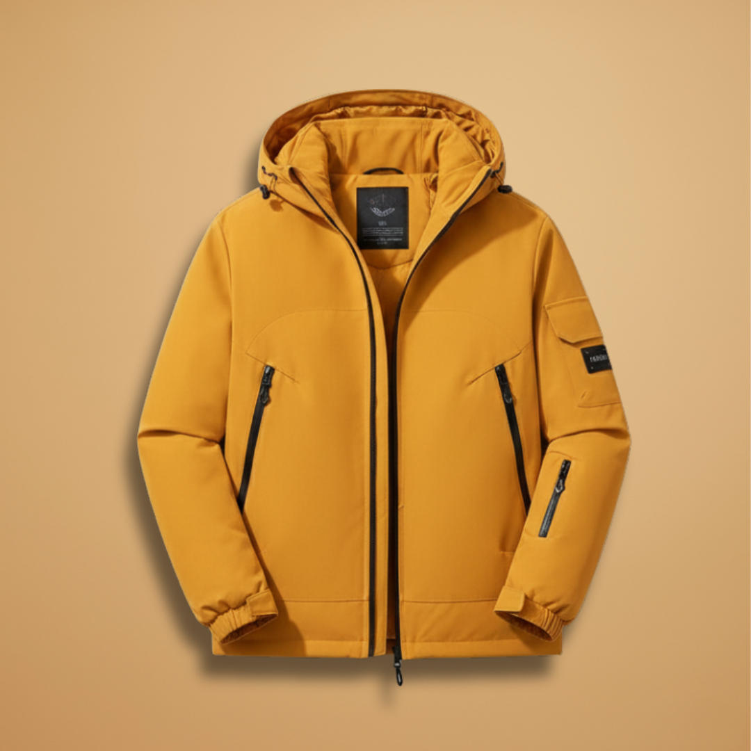 Men's insulated ski jacket for ultimate warmth and protection on the slopes.