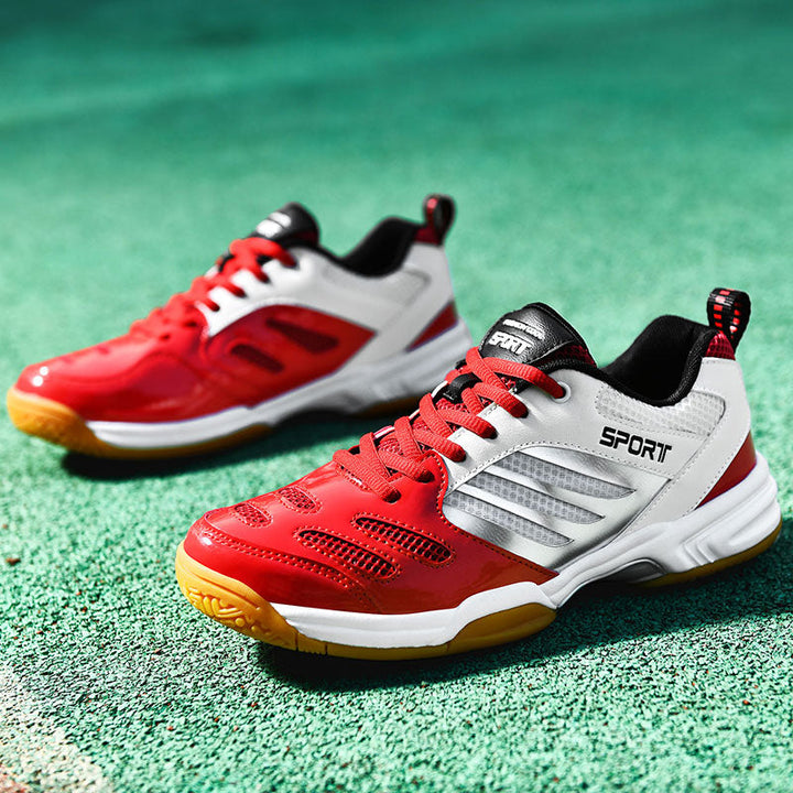 Athletic men's lace-up gym shoes. Cushioned design for ultimate comfort & performance during workouts.