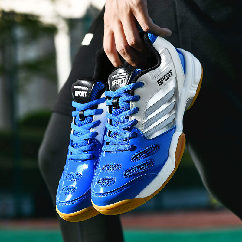 Active men's court shoes. Lightweight, cushioned & lace-up for stability during sports and exercise.