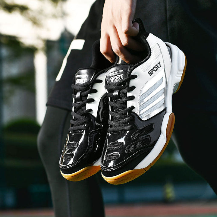Stylish men's athletic footwear. Cushioned sports shoes with a secure lace-up fit for everyday activity.