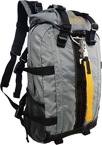 Men's adventure-ready water-resistant tactical backpack, designed for durable hiking & travel.
