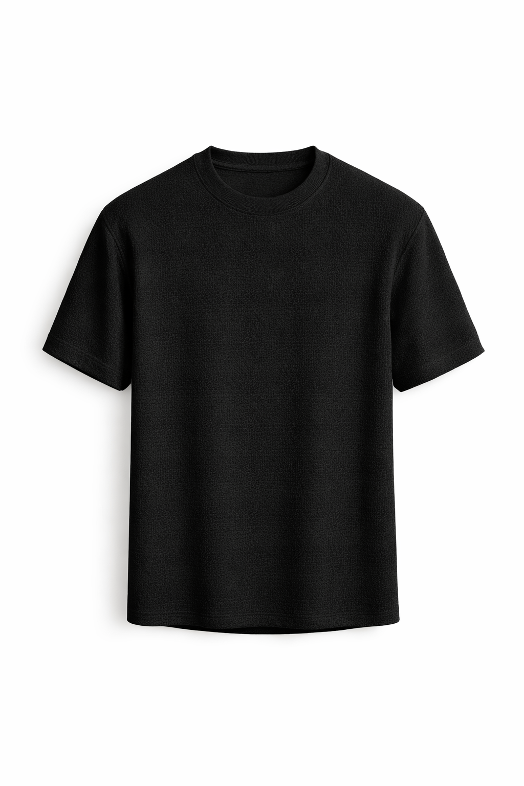 Light blue textured men's t-shirt, short sleeve, relaxed fit summer top for ultimate casual comfort.